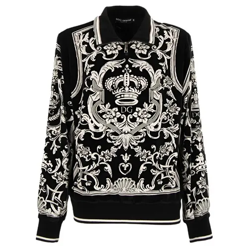 Áo Nỉ Nhung Sweater Nam Dolce & Gabbana D&G G9QN1T G7C4E S9000 Màu Đen Size 48