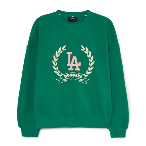 Áo Nỉ Sweater MLB Classic Sports Big Logo Overfit Sweatshirts LA Dodgers 3FMTG0134-07GNL Màu Xanh Lá - Thời trang - Vua Hàng Hiệu