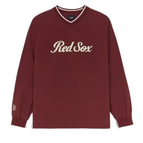 Thời trang - Áo Nỉ Sweater MLB Sportive Varsity Woven to Man Boston Red Sox Sweatshirt 3AMTV0544-43BDS Màu Đỏ - Vua Hàng Hiệu