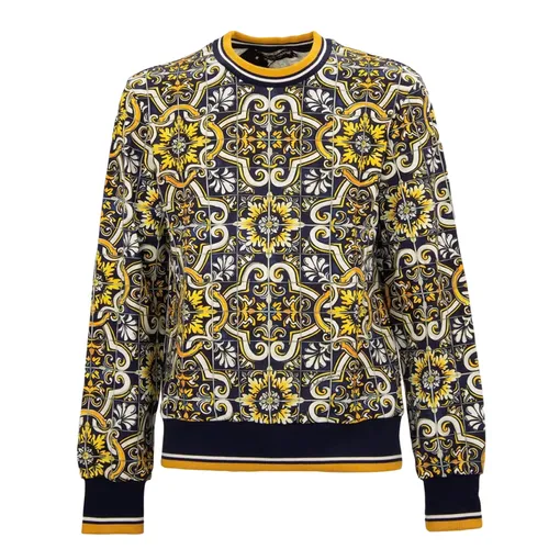 Áo Nỉ Sweater Nam Dolce & Gabbana D&G Sweatshirt G9OW6T FI7VP Màu Đen Vàng Size 46