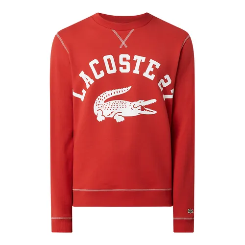 Áo Nỉ Sweater Nam Lacoste Crew Neck 27 Print Fleece SH0062 Màu Đỏ Size 3
