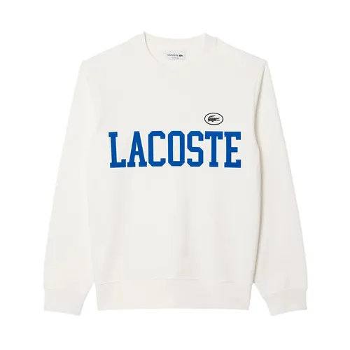 Áo Nỉ Sweater Nam Lacoste Flocked Fleece Jogger Sweatshirt SH7420 70V Màu Trắng Size S