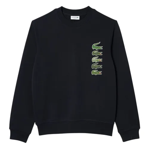 Áo Nỉ Sweater Nam Lacoste Men's Classic Fit Croc Print Sweatshirt SH3581 HDE Màu Đen Size S