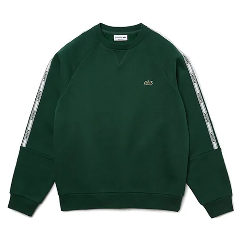 Áo Nỉ Sweater Nam Lacoste Men's Cotton Fleece Sweatshirt With Round Neck And Brand Logo SH1213 Màu Xanh Lá Size 2
