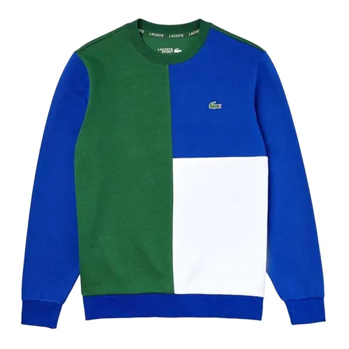 Áo Nỉ Sweater Nam Lacoste Men's Sport Two Ply Colorblock Cotton Blend SH2106-GHM Màu Xanh Trắng Size 2 - Thời trang - Vua Hàng Hiệu