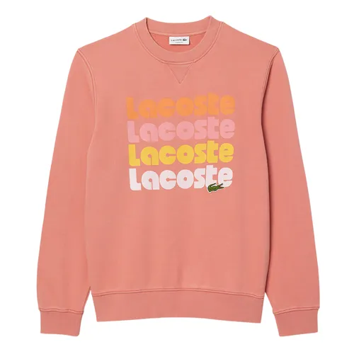 Áo Nỉ Sweater Nam Lacoste Ombré Print Fleece Sweatshirt SH7504 ZV9 Màu Hồng Cam Size 4