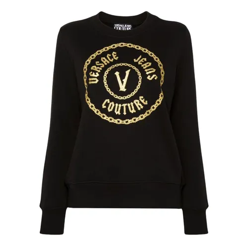 Áo Nỉ Sweater Nữ Versace Jean Conture In Black With Logo Printed 77HAIT02 CF01T Màu Đen Size XS - Thời trang - Vua Hàng Hiệu