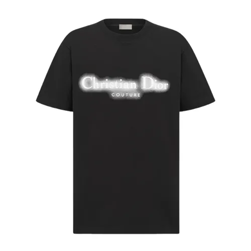 Thời trang Dior Áo phông - Áo Phông Nam Dior Black With Logo Printed Tshirt 343J636A0849_C980 Màu Đen Size S - Vua Hàng Hiệu