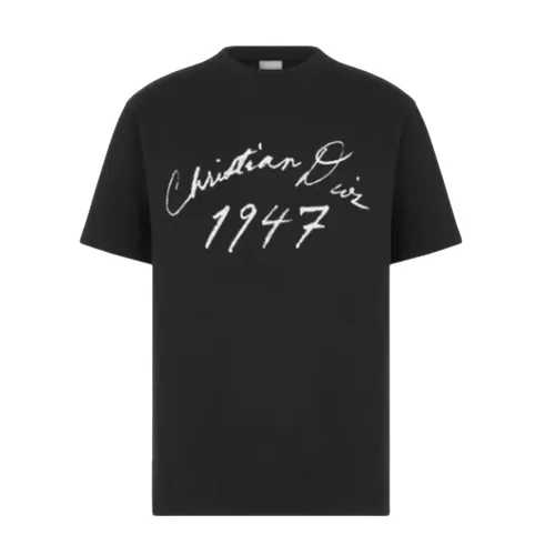 Thời trang Dior - Áo Phông Nam Dior In Black Handwritten Christian Dior 493J696F0554 980 Tshirt Màu Đen Size S - Vua Hàng Hiệu