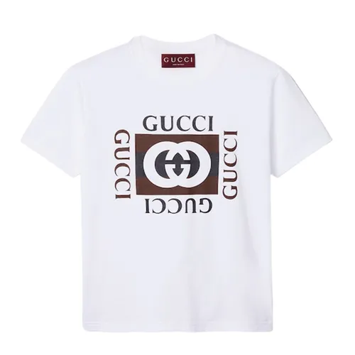 Gucci Áo phông - Áo Phông Nữ Gucci Printed Cotton Jersey T-Shirt 787299 XJGNV 9875 Màu Trắng Size S - Vua Hàng Hiệu