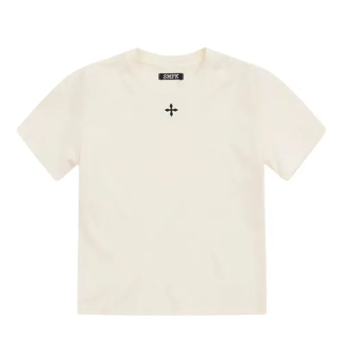 Thời trang - Áo Phông Nữ SMFK With Logo Printed T-Shirt DT008W1 Màu Trắng Size L - Vua Hàng Hiệu