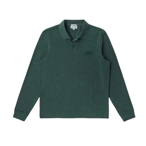 Thời trang - Áo Polo Dài Tay Nam Lacoste Regular Fit Long Sleeve Green Polo Shirt Màu Xanh Đậm Size 2 - Vua Hàng Hiệu