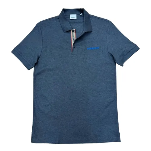 Áo Polo Nam Burberry Grey With Logo Embroidered 8084441 Màu Xám Xanh Size S - Thời trang - Vua Hàng Hiệu