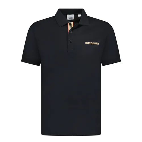 Áo Polo Nam Burberry Hartford Embroidery Logo Check Shirt 8084436 Black Màu Đen Size L - Thời trang - Vua Hàng Hiệu
