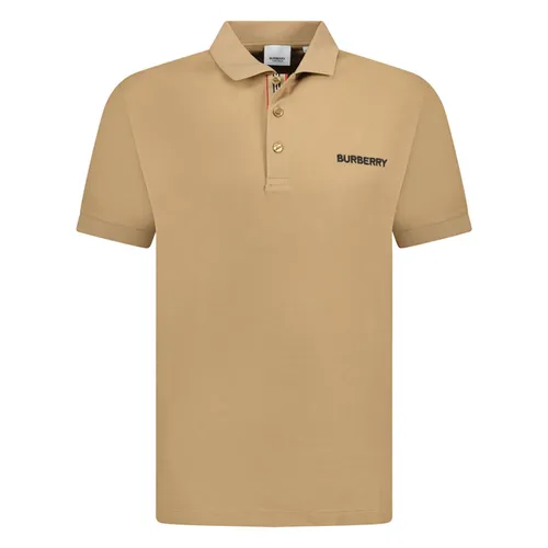Burberry Be - Áo Polo Nam Burberry Hartford Embroidery Logo Check 8084438 Màu Be Size XS - Vua Hàng Hiệu