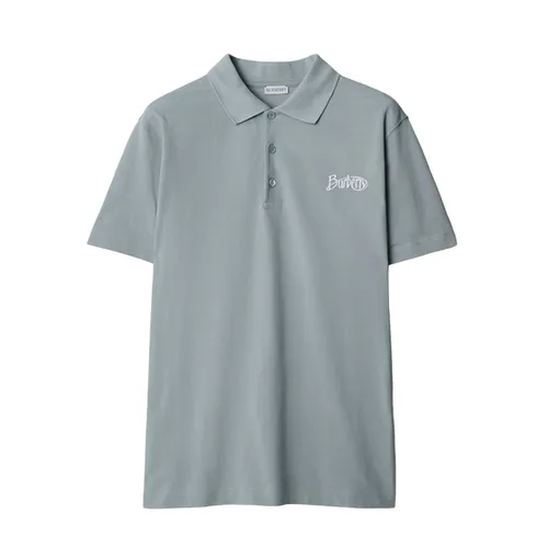 Thời trang Xám Áo Polo - Áo Polo Nam Burberry I n Grey With Logo Embroidered 8097527 1003 Màu Xám Size S - Vua Hàng Hiệu