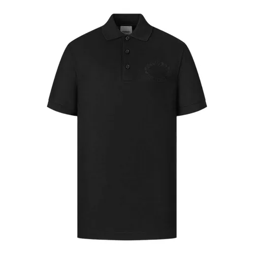Áo Polo Nam Burberry Men's Black With Logo Embroidered 80651791007 Màu Đen Size XS