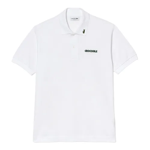 Áo Polo Nam Lacoste Men's Embroidered Slogan Polo PH8017 001 Màu Trắng Size 4