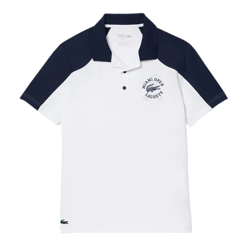 Áo Polo Nam Lacoste Men's Miami Open Edition Tennis Polo DH7785 522 Màu Trắng/Xanh Navy Size 5