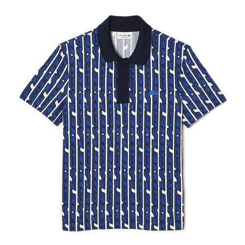 Áo Polo Nam Lacoste Men's Regular Fit Two-Tone Printed Stretch Piqué PH5655 ANY Màu Xanh Blue Size 3