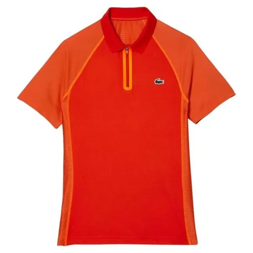 Áo Polo Nam Lacoste Recycled Polyester With Ultra-Dry Technology DH5046 XIM Polo Shirt Màu Đỏ Cam Size 3
