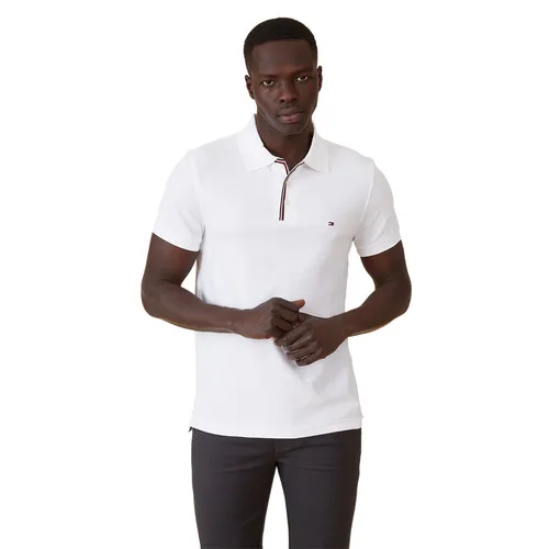 Áo Polo Nam Tommy Hilfiger Slim White Short Sleeve Shirt 78JA886 100 Màu Trắng Size L