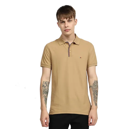 Áo Polo Nam Tommy Hilfiger Stripe Placket Slim Fit 78JA886 260 Màu Be Size L