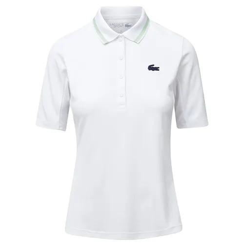 Áo Polo Nữ Lacoste Pickleball Sports Functional Pique Collar Short Sleeve Màu Trắng Size 38 - Pickleball - Vua Hàng Hiệu