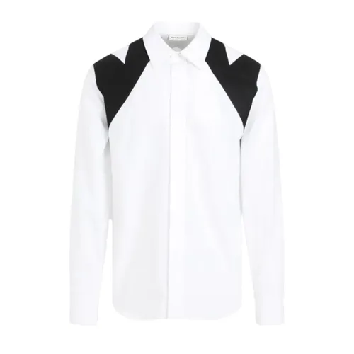 Alexander Mcqueen - Áo Sơ Mi Nam Alexander Mcqueen In White 745812 QVN66 9000 Màu Đen Trắng - Vua Hàng Hiệu