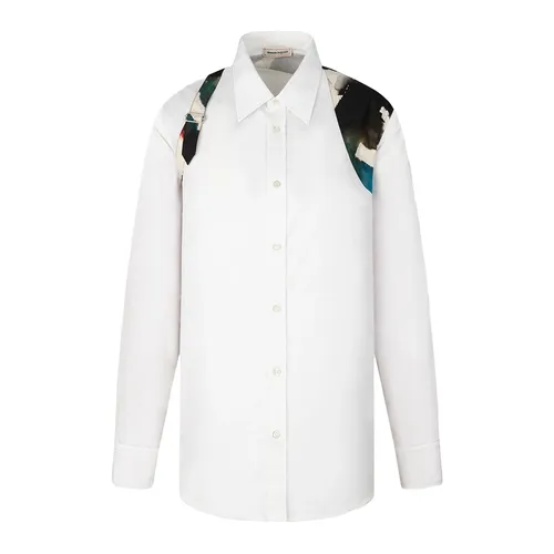 Alexander Mcqueen - Áo Sơ Mi Nam Alexander McQueen White With Watercolour Graffiti Harness Shirt 734244QUN66 9000 Màu Trắng - Vua Hàng Hiệu