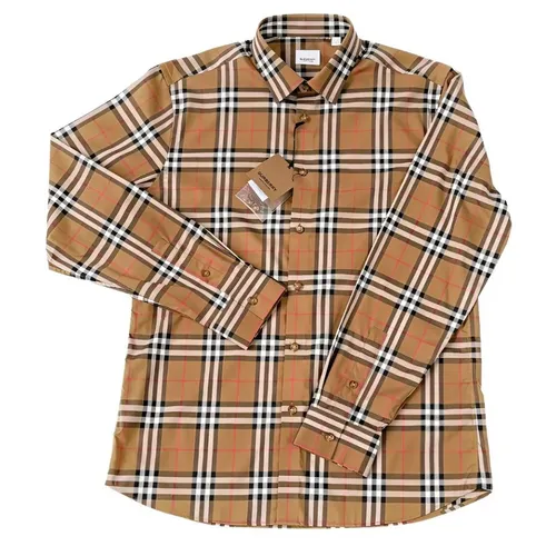 Áo Sơ Mi Nam Burberry Beige With Vintage Check Printed 80842951 Phối Màu Size XS - Thời trang - Vua Hàng Hiệu