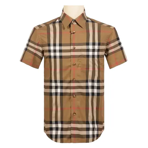 Thời trang Nam - Áo Sơ Mi Nam Burberry Brown With Vintage Check Printed 8084291 Màu Nâu Size L - Vua Hàng Hiệu
