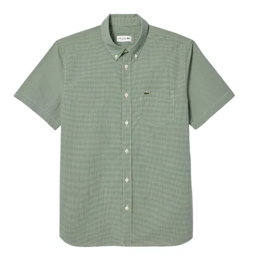 Áo Sơ Mi Nam Lacoste Short Sleeved Regular Fit Gingham Print Shirt CH5622 737 Màu Xanh Green Size 40 - Thời trang - Vua Hàng Hiệu