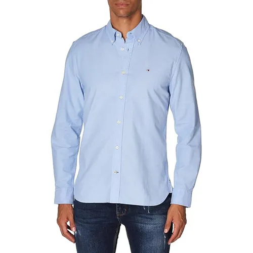 Áo Sơ Mi Nam Tommy Hilfiger Regular Fit Shirt 78J8440 431 Màu Xanh Nhạt Size XS
