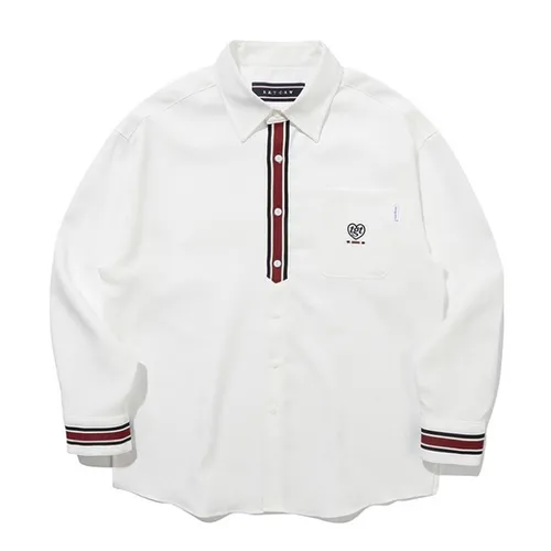 Áo Sơ Mi Romantic Crown TGT X RMTCRW Stripe Tie Shirt Màu Trắng Size S