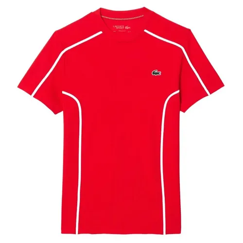 Áo Thun Nam Lacoste Piqué Ultra Dry Rouge Tennis T-shirt Tennis TH7545 F8M Màu Đỏ Size 4