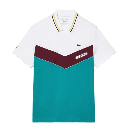 Áo Thun Nam Lacoste Slim Fit Tennis Seamless Effect T-Shirt DH1099 Q7I Phối Màu Trắng Xanh Size 4 - Thời trang - Vua Hàng Hiệu