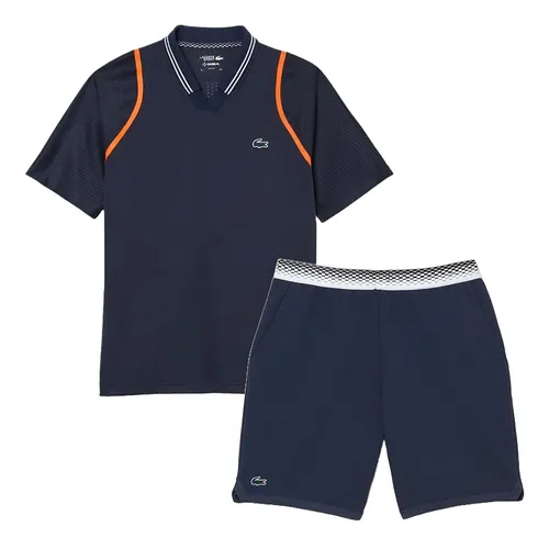 Bộ Quần Áo Cộc Tay Nam Lacoste Sport Daniil Mevedev DH1961 KXE/GH5209 KXE Màu Xanh Đen Size 3