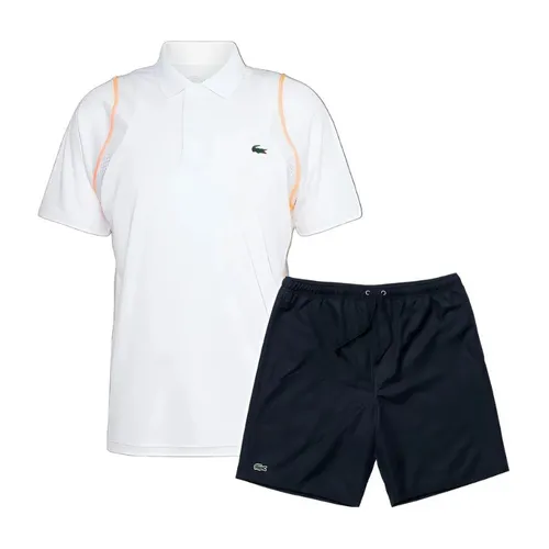 Bộ Quần Áo Nam Lacoste Men’s Tennis DH5180 51 XIT/ GH745210 031 Màu Trắng Đen Size 2