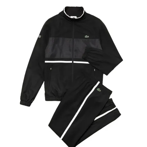 Thời trang Bộ quần áo gió - Bộ Quần Áo Nam Lacoste Tracksuit Sport Black WH3573 00 HJS Màu Đen Size 2 - Vua Hàng Hiệu