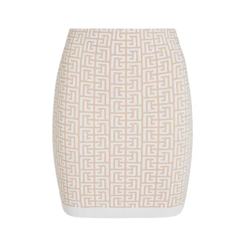 Chân Váy Nữ Balmain In Beige XF1LB005 KB06 GBI Màu Be Size 42 - Thời trang - Vua Hàng Hiệu
