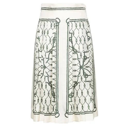 Chân Váy Nữ Tory Burch In White 157445300 Màu Xanh Trắng Size 4