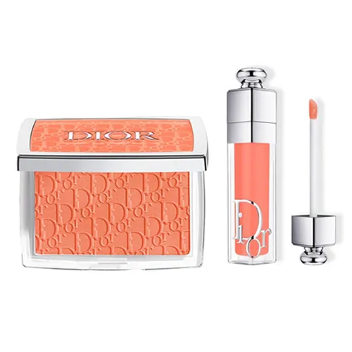 Trang điểm Dior Bộ sản phẩm - Combo Phấn Má + Son Dưỡng Dior (Backstage Rosy Glow 004 Coral 4.4g + Addict Lip Maximizer 004 Coral Màu Cam San Hô 6ml) - Vua Hàng Hiệu