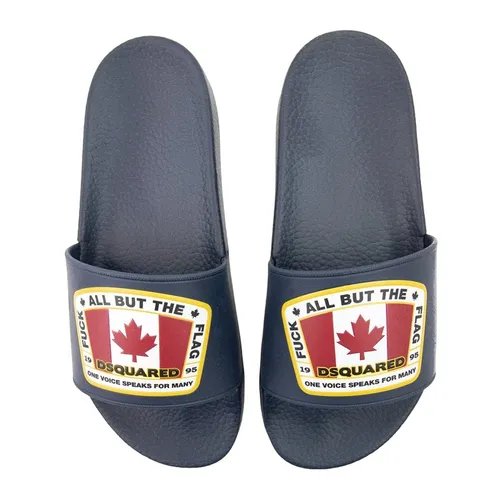 DSquared2 - Dép Nam Dsquared2 Canadian Flag Sliders FFM0103 17200001 Màu Xanh Navy Size 44 - Vua Hàng Hiệu