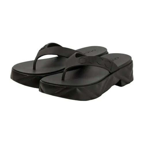 Dép Gucci Cao su - Dép Xỏ Ngón Nữ Gucci Platform Thong Sandals 746334 JFM00 1000 Black Màu Đen Size 38 - Vua Hàng Hiệu