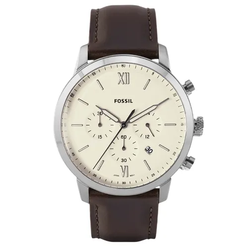 Đồng hồ - Đồng Hồ Nam Fossil Neutra Chronograph Brown Leather Watch FS5380 Màu Nâu Kem - Vua Hàng Hiệu