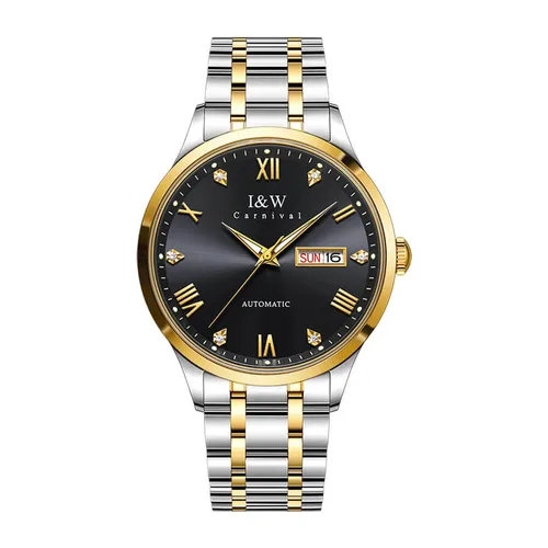 Đồng hồ - Đồng Hồ Nam I&W Carnival Automatic IW679G-DT (IW679G3) Màu Bạc Phối Vàng - Vua Hàng Hiệu