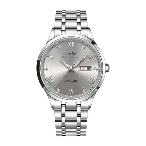 Đồng Hồ Nam I&W Carnival Automatic IW679G-DT (IW679G7) Màu Bạc Phối Xám