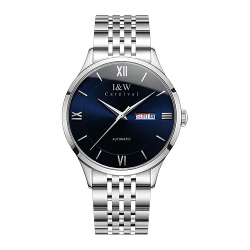 Đồng Hồ Nam I&W Carnival Automatic Watch IW510G-DT (IW510G12) Màu Bạc Phối Xanh Navy