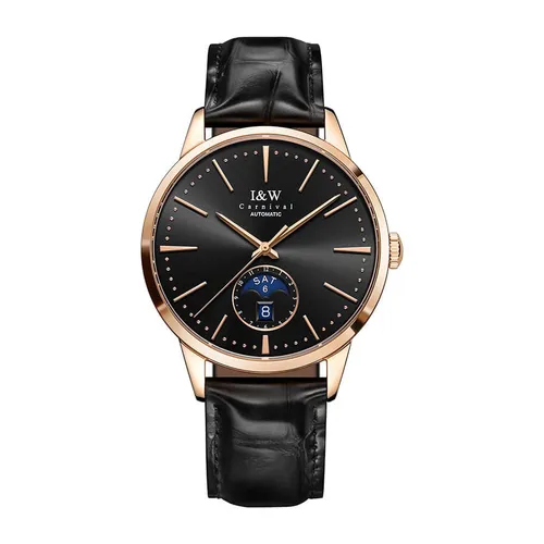 Đồng Hồ Nam I&W Carnival Automatic Watch IW541G-DD (IW541G3) Màu Đen Phối Vàng Hồng